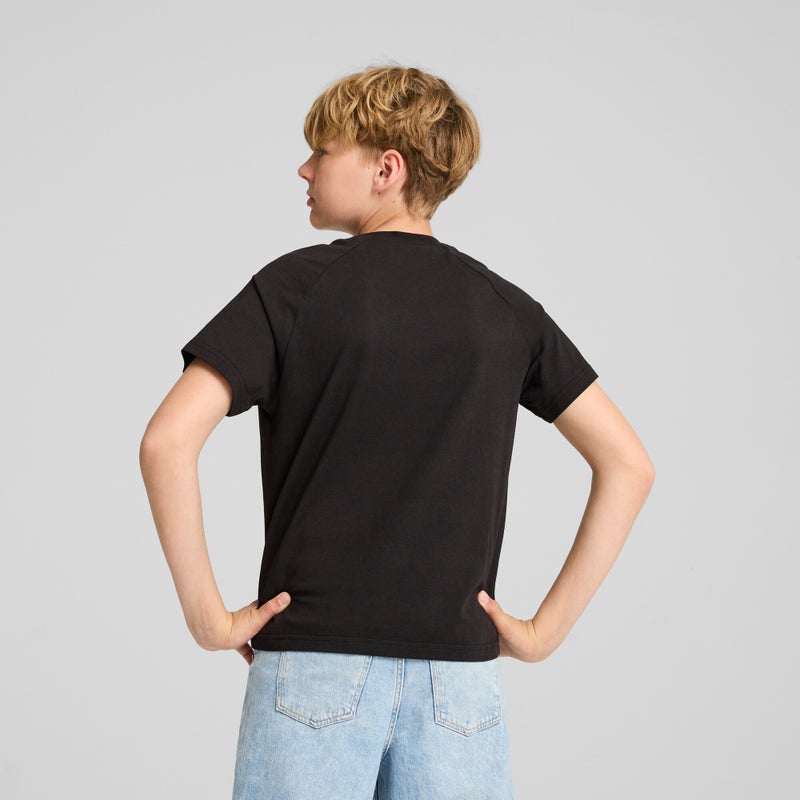 PUMA PLAY LOUD CLASSICS Kids Boys Black T-Shirt Youth - Image 2